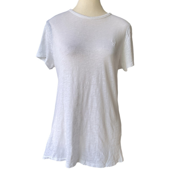 $ 10$ add on Ralph Lauren sport white on white polo pony cotton T-Shirt White L - Picture 2 of 14